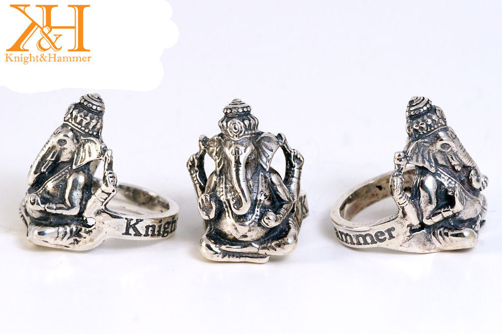 Trenta LIMITED EDITION Gilded over Bronze Ganesha ring
