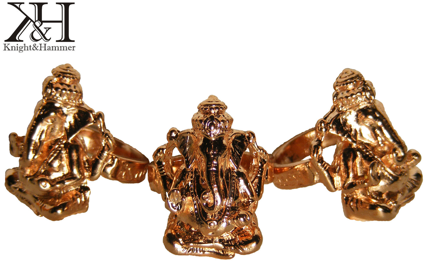 Trenta Solid 18K Gold Ganesha ring